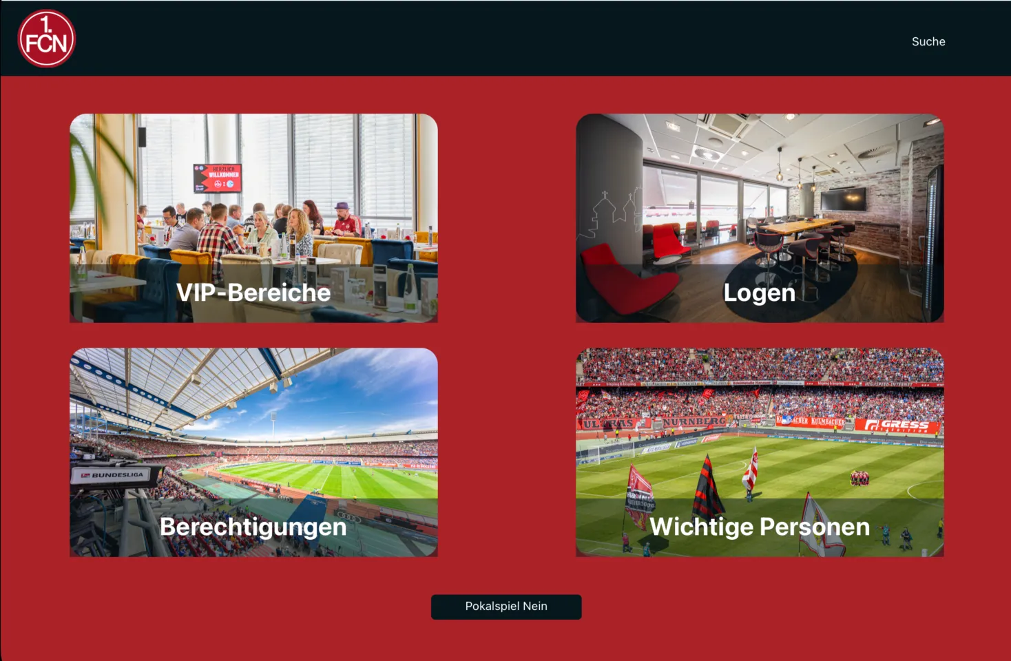 Business-Seating-App des 1. FC Nürnberg